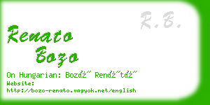 renato bozo business card